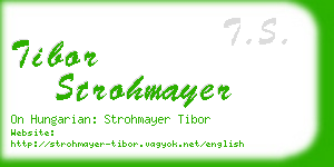 tibor strohmayer business card